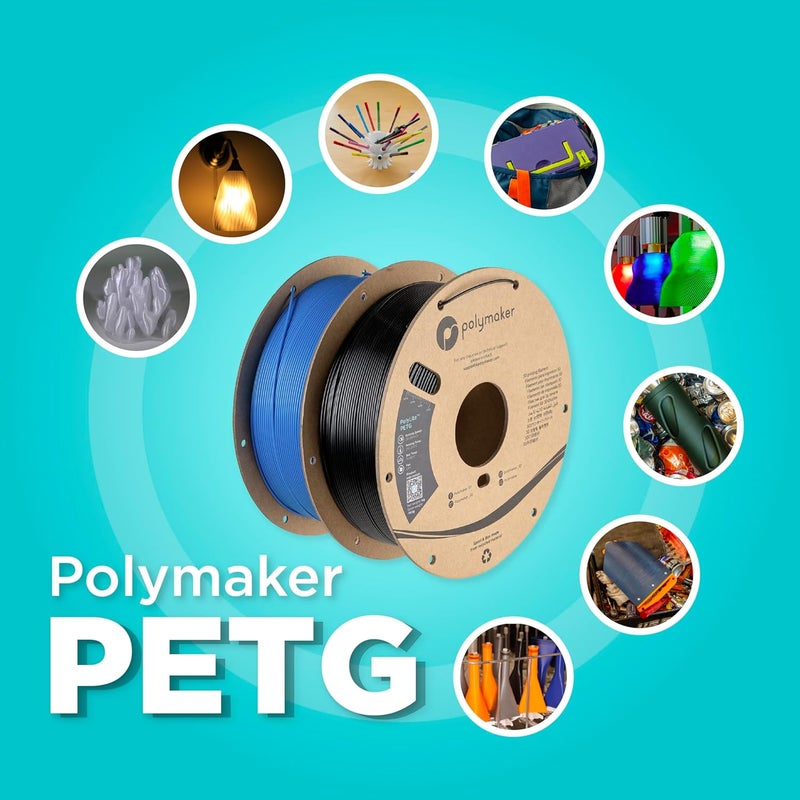 polymaker PETG Filament 1.75mm 1kg Green 3D Printer Filament, PolyLite PETG 3D Printing Filament 1.75mm, Dimensional Accuracy +/- 0.03mm, Print with Most 3D Printers - Image 4