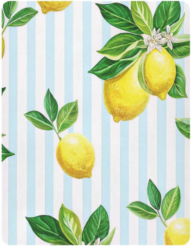 Lemon Crib Sheets for Boys Girls Ultra Soft Breathable Baby Crib Sheet Fitted Crib Sheets for Standard Size Crib and Toddler Mattresses, 39 x 27 Inch - Image 2