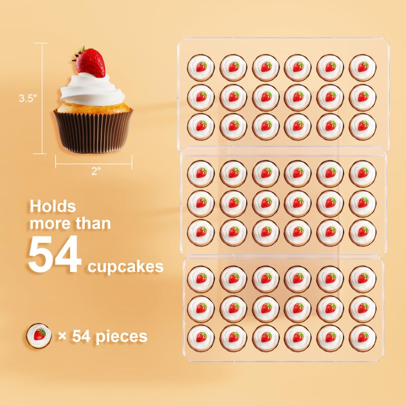 Bakzon Upgraded Dessert Table Display Set, Acrylic Cupcake Buffet Dessert Risers Stands, Tier Serving Trays Holder for Weddings Baby Shower Tea Party - Image 4