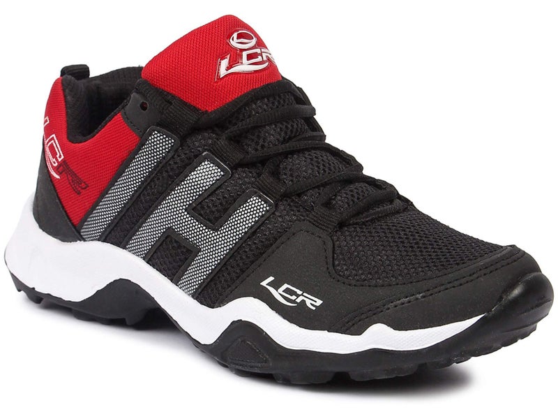 LANCER Mens INDUS-215 Black/Red Running Shoe - 6 UK (INDUS-215BLK-RED-40) - Image 1
