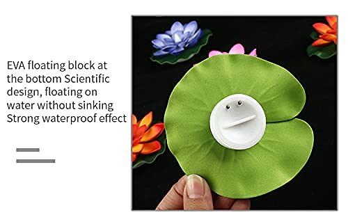 Tia Crafts Water Floating Smokeless Candles & Lotus Flowers Sensor Led Tea Light for Outdoor Indoor Pool, Glass Bowl Festival Decoration (6) - Image 4