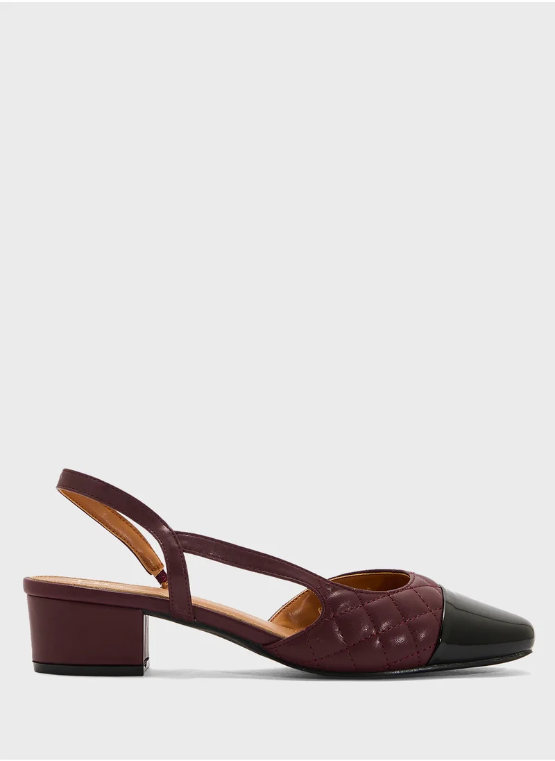 ايلا Block Heeled Slingback  Pump