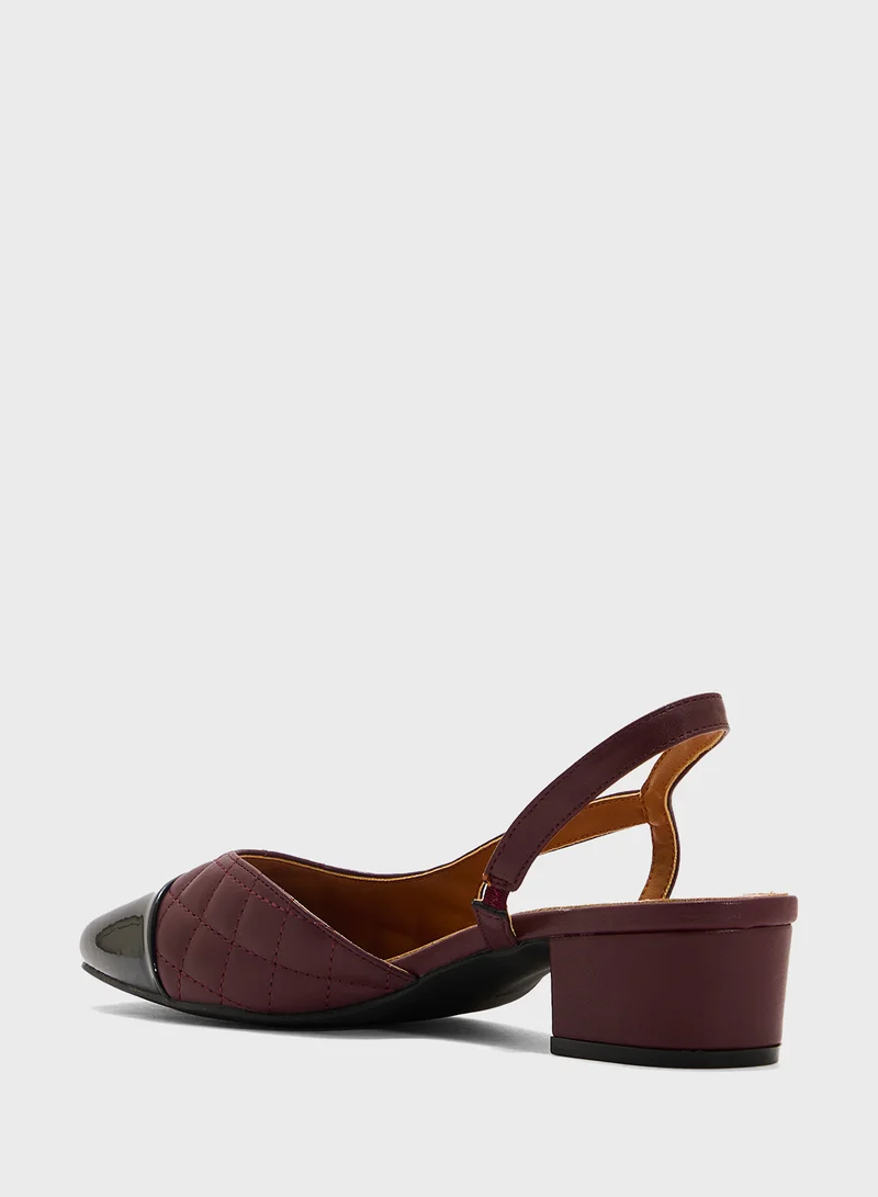 ELLA Block Heeled Slingback  Pump