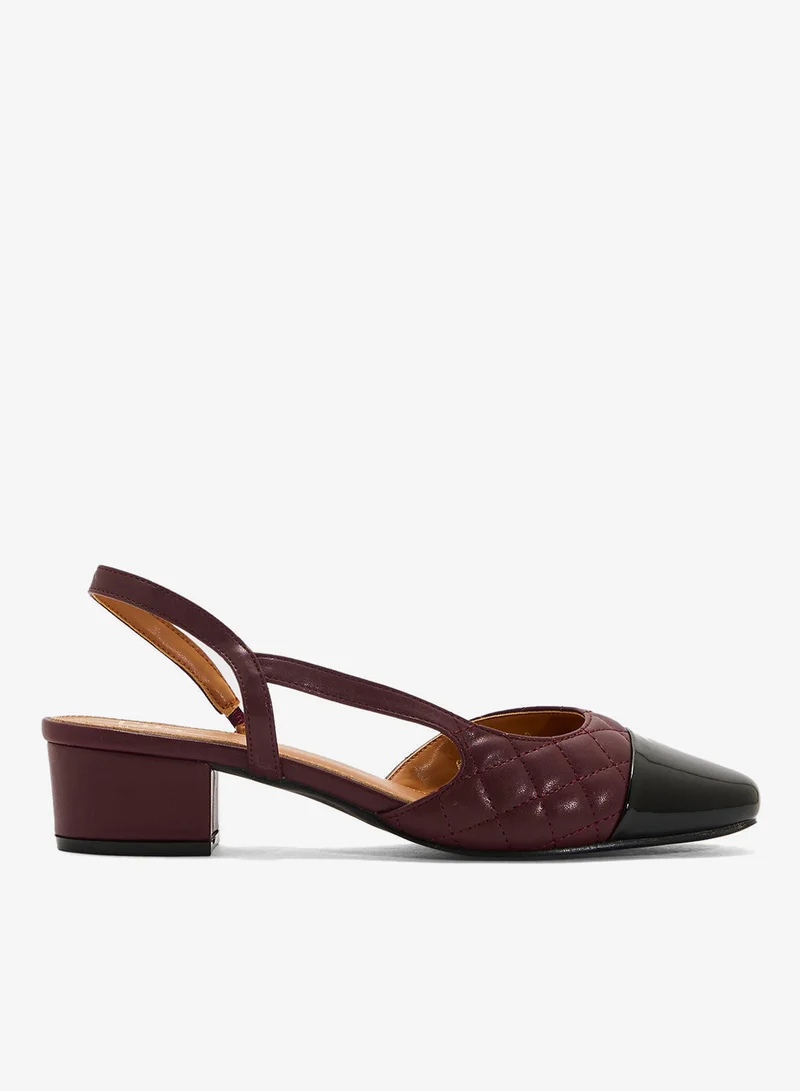 ايلا حذاء بكعب عريض بحزام خلفي