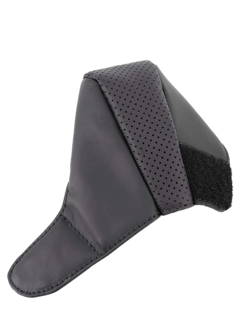 SYOSI Easy to Disassemble and Install Tools Sets Easy to Install Universal Nonslip Breathable Genuine Leather Car Gear Shift Knob Cover (Black)  - Image 3