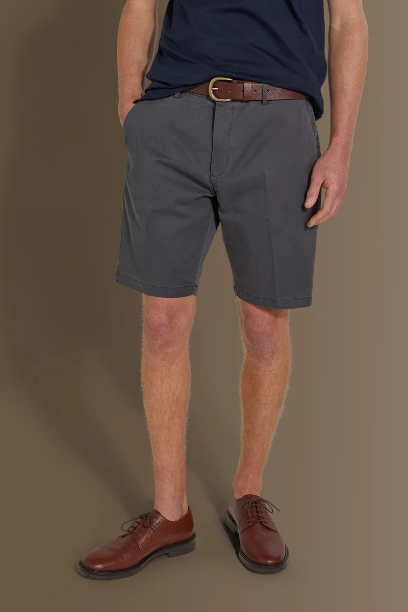 دوبل غانغر Classic bermuda twill stretch construction - DK Grey