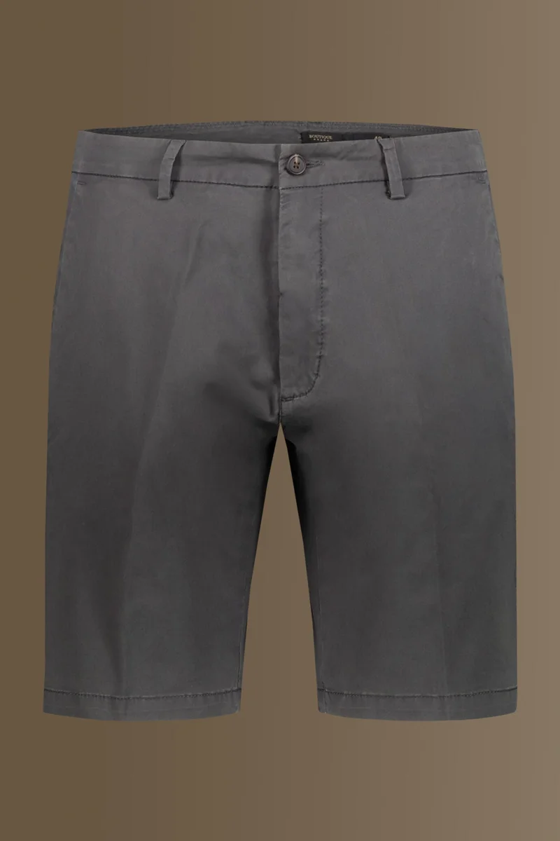 Doppelganger Grey Classic bermuda twill stretch construction - DK Grey for Men | Best Price UAE