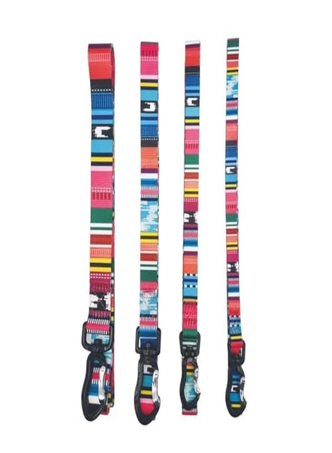 M-PETS Urban Style Jazz Stripes Dog Leash, 120cm Durable Eco-Friendly Pet Leash, Sturdy Nylon Buckles, Washable, Lightweight, Safe for Training, Walking, Daily Use, for Small Dogs, Small - Image 3