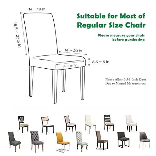 Aertiavty Chair Covers for Dining Room 6 Pack Chair Seat Cover for Dining Room Kitchen, Parsons Chair Covers Dining Chair Slipcover, Chocolate - Image 3