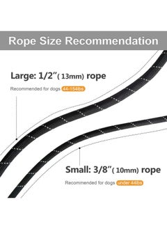 fida Fida Durable Slip Lead Dog Leash, 6 FT x 3/8" Heavy Duty Dog Loop Leash, Comfortable Strong Rope Slip Leash for Small Dogs and Puppies, No Pull Pet Training Leash with Highly Reflective (3/8", Black)  - Image 4