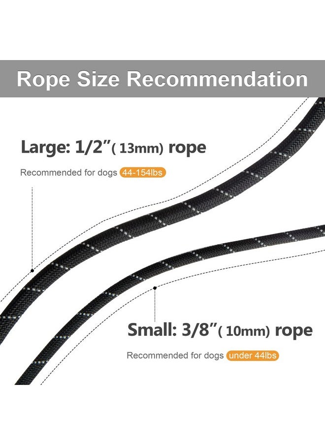 fida - Fida Durable Slip Lead Dog Leash, 6 FT x 3/8" Heavy Duty Dog Loop Leash, Comfortable Strong Rope Slip Leash for Small Dogs and Puppies, No Pull Pet Training Leash with Highly Reflective (3/8", Black) - Image 1