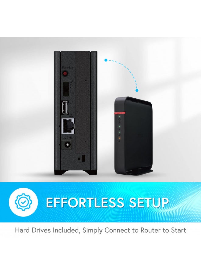 Buffalo - BUFFALO LinkStation 210 4TB 1-Bay NAS Network Attached Storage with HDD Hard Drives Included NAS Storage That Works as Home Cloud or Network Storage Device for Home - Image 1