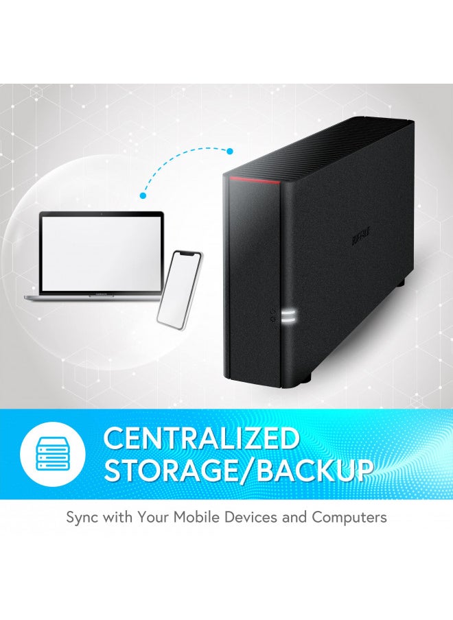 Buffalo - BUFFALO LinkStation 210 4TB 1-Bay NAS Network Attached Storage with HDD Hard Drives Included NAS Storage That Works as Home Cloud or Network Storage Device for Home - Image 1