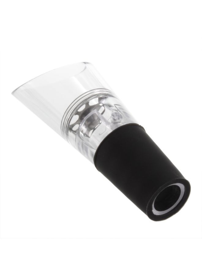 NIBEMINENT Wine Aerator Pour Bottle Stopper Black/Clear - Image 2
