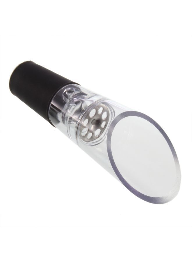 NIBEMINENT Wine Aerator Pour Bottle Stopper Black/Clear - Image 3
