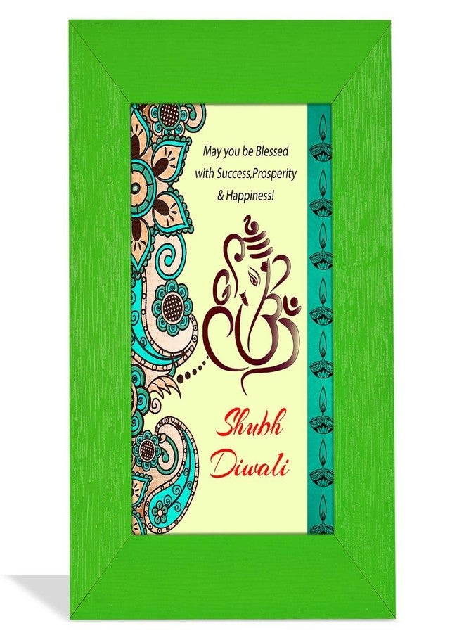 Alwaysgift May You Be Blessed with Success Shubh Diwali Gift Set - 2 Diyas, Wallet, Smiley Keychain, & Quotation Photo Frame - Ideal Diwali Gift Hamper - Image 3