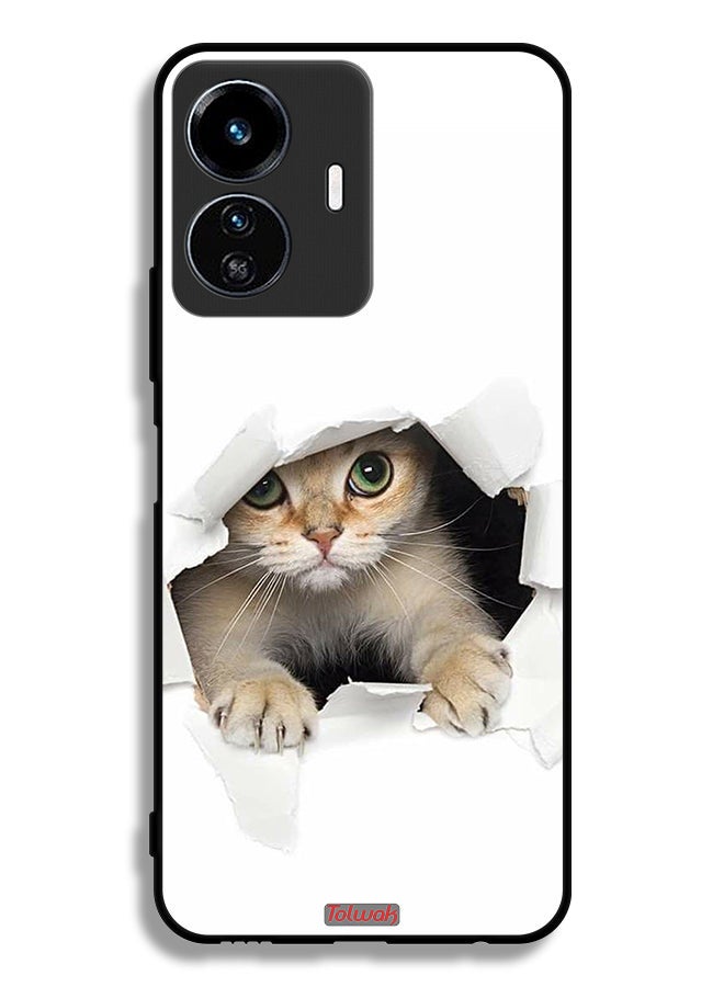Tolwak Vivo Y77 5G Protective Case Cover Cat Appearing - Image 2