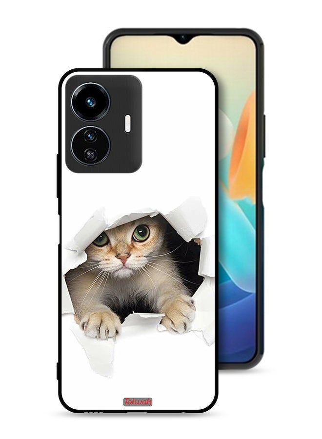 Tolwak Vivo Y77 5G Protective Case Cover Cat Appearing - Image 1