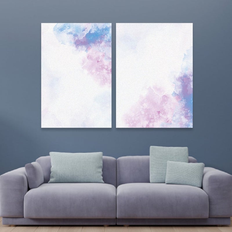 Marktna A double canvas painting with a modern design, total size 100 x 70 cm - Image 1