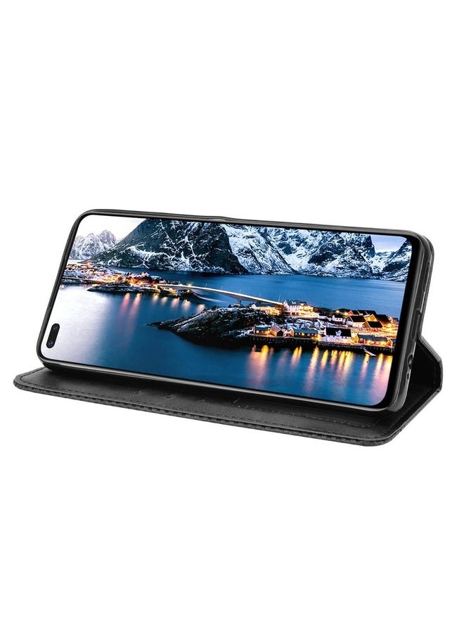 HuHa For Infinix Note 8 / X692 Magnetic Buckle Retro Crazy Horse Texture Horizontal Flip Leather Case with Holder & Card Slots & Photo Frame(Black)  - Image 4