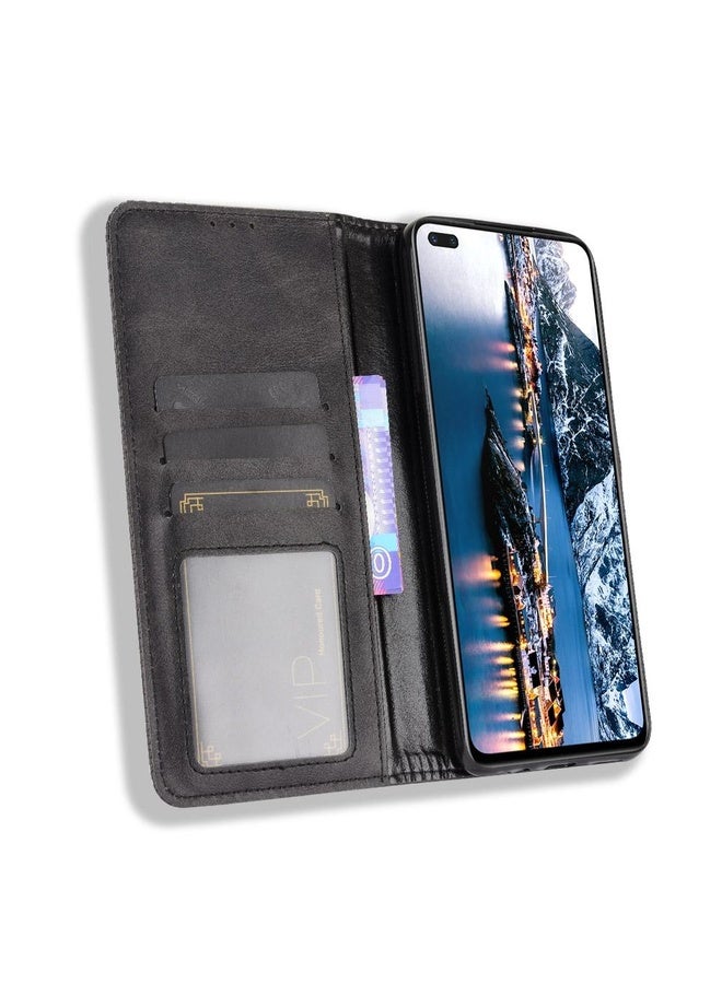 HuHa For Infinix Note 8 / X692 Magnetic Buckle Retro Crazy Horse Texture Horizontal Flip Leather Case with Holder & Card Slots & Photo Frame(Black)  - Image 5