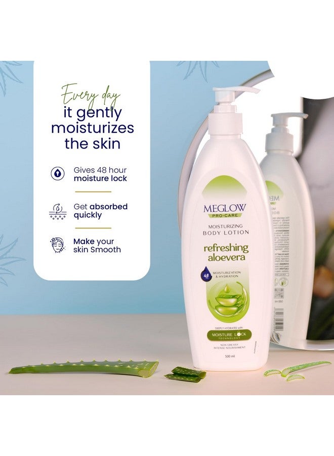 Meglow Combo of Aloe Vera Moisturizing Cold Cream Moisturizer Cream with SPF 15 Protection & Aloevera Body Lotion Best Moisturizer for dry skin - Image 3