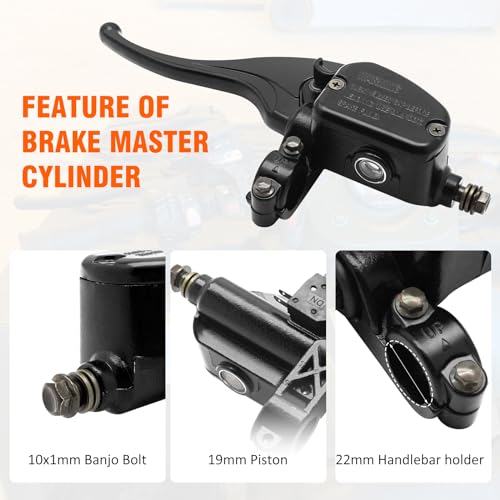 M MATI Front Left & Rear Brake Master Cylinder for Polaris Diesel 455 Sportsman 335 400 450 500 600 700 800 Trail Boss 325 Worker 335 500 Xplorer 400 2010238 1910301 - Image 3
