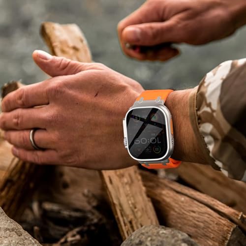 Mr Shield Mr.Shield Tempered Glass Screen Protector Guard For Apple Watch Ultra 2/1 49mm, (2024/2023/2022) with Auto-alignment Installation Frame - Clear - Image 4