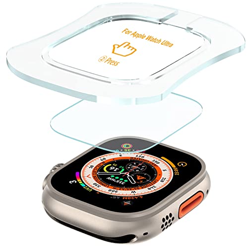 Mr Shield Mr.Shield Tempered Glass Screen Protector Guard For Apple Watch Ultra 2/1 49mm, (2024/2023/2022) with Auto-alignment Installation Frame - Clear - Image 1