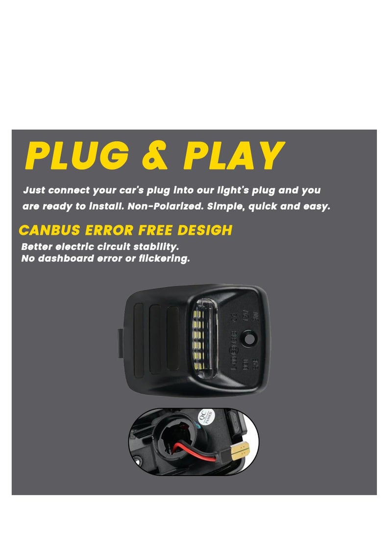 Loquat Red OLED Neon Tube LED License Plate Light Lamp, Red OLED Neon Tube Pure White SMD LED License Plate Light Assembly Replacement for Toyota Tacoma 2005-2015 u0026 Tundra Pickup Truck 2000-2013,81271- - Image 2