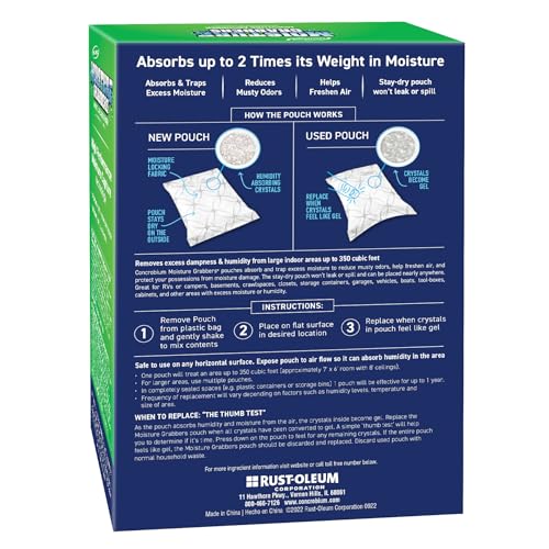 Concrobium 7453276 Moisture Grabbers Humidity Absorbing Pouch, 27.6 oz - Image 2