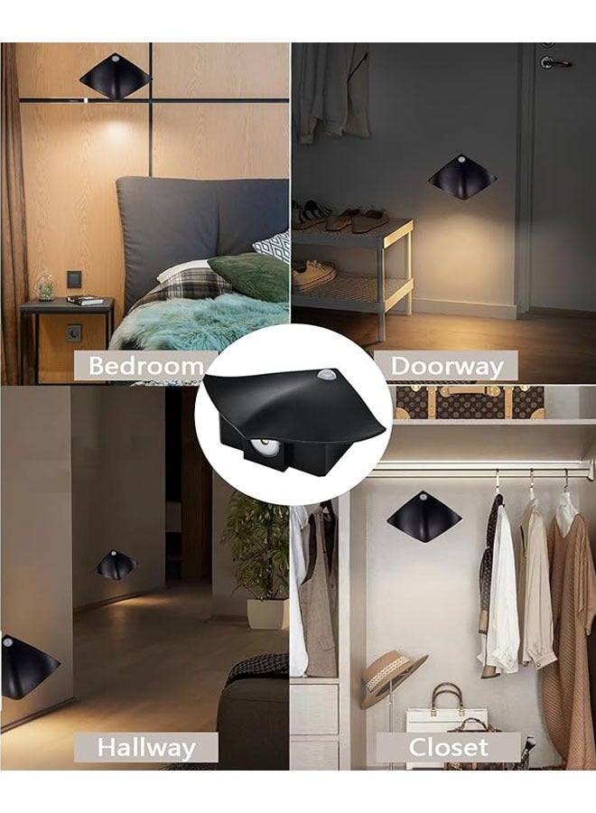 عام مصباح ليلي بحساس الحركة، يأتي بحزمتين ويمكن إعادة شحنه عبر منفذ USB ومزود بمغناطيس لتثبيته على الجدران، بتصميم شكل سمكة لاسلكي ويعرض ضوء دافئ. - Image 5