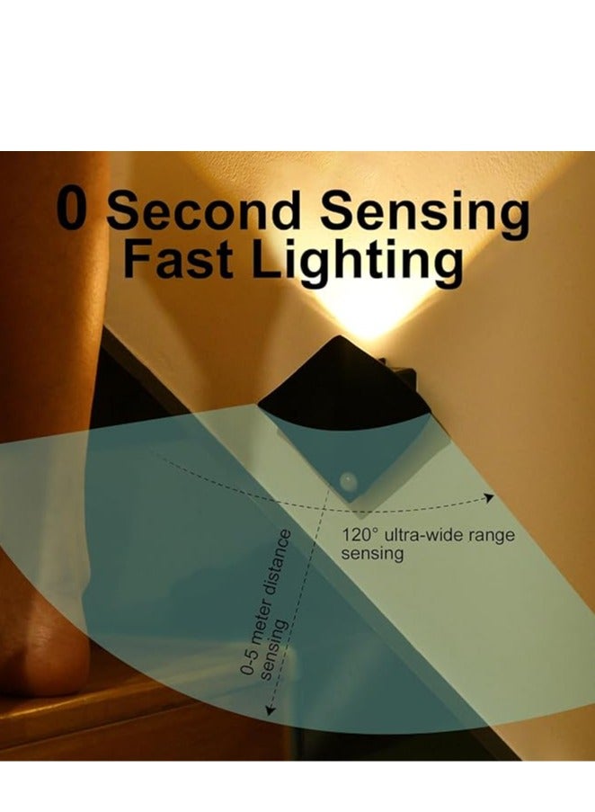 عام مصباح ليلي بحساس الحركة، يأتي بحزمتين ويمكن إعادة شحنه عبر منفذ USB ومزود بمغناطيس لتثبيته على الجدران، بتصميم شكل سمكة لاسلكي ويعرض ضوء دافئ. - Image 2