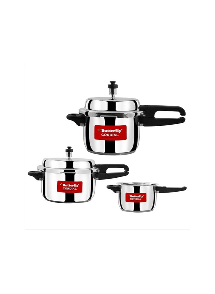 BUTTERFLY Butterfly Cordial 2, 3 & 5 Litres Outer Lid SS Pressure Cookers | Induction & Gas Stove Compatible | ISI Certified | 2 Years Manufacturer's Warranty - Image 1