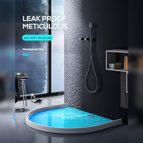 Grofilo Collapsible Shower Water Guard: Innovative 2-Meter Splash Guard and Stay Dry Retainer for Ultimate Wet and Dry Separation in Your Bathroom - Image 4