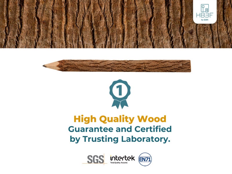Bsiri Natural Twigs Wooden Pencils Handcrafted Suitable For Kids And Teachers For Woodland Bark Decorations Party Wood Gifts Twig Stick Pencils Vintage Favors Supplies For Classroom - Image 3