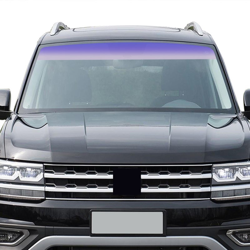 Car Sticker: Purple Gradient Sun Protection Sheet - Flexible Durable Self-Adhesive Windshield Sticker for Vehicle Decoration - Image 2