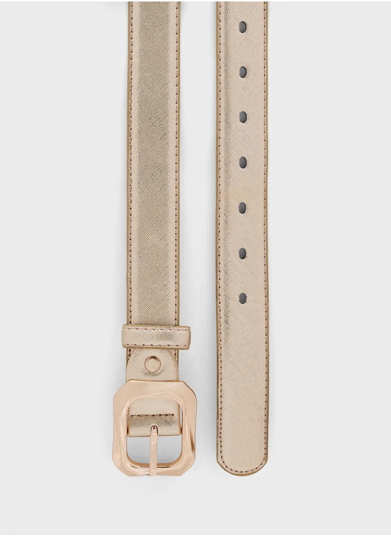 جينجر Square Buckle Belt