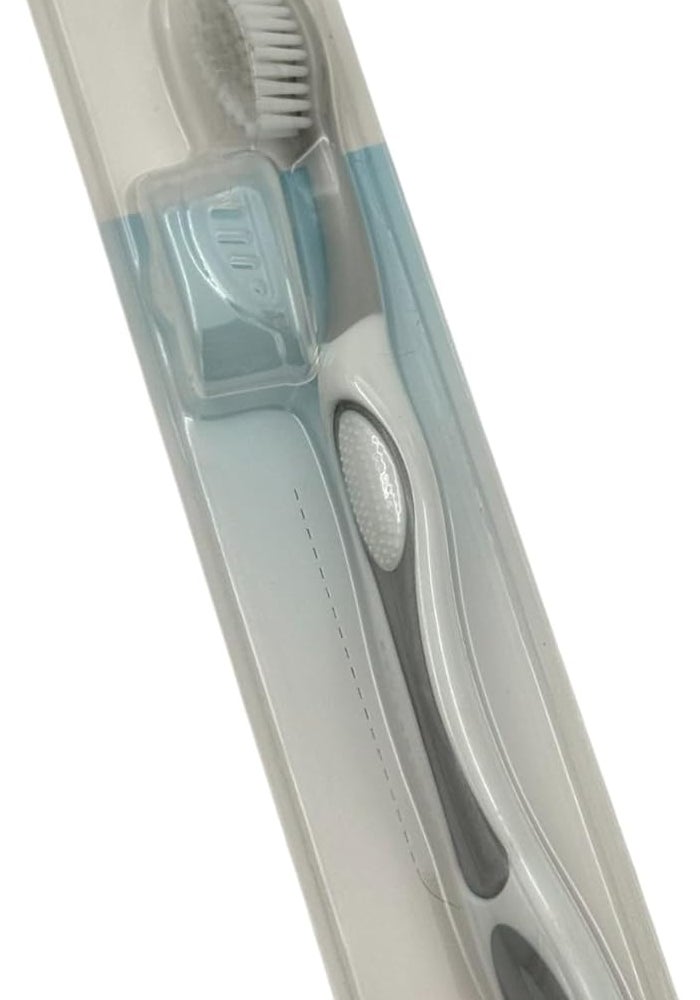 B&D Dual-Sided Denture Brush with Ergonomic Handle