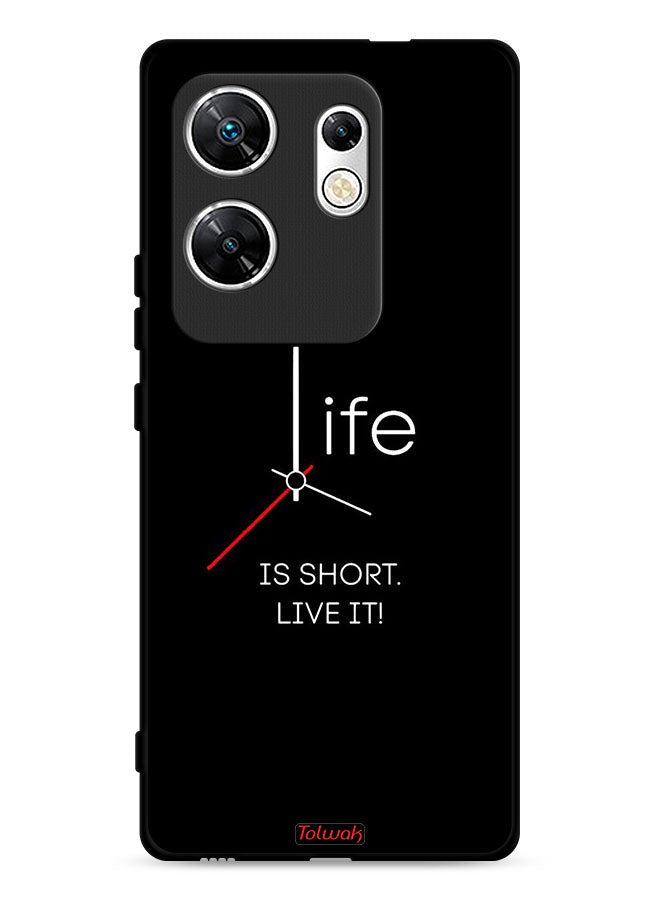 Tolwak Infinix Zero 30 4G Protective Case Cover Life Is Short Live It - Image 1