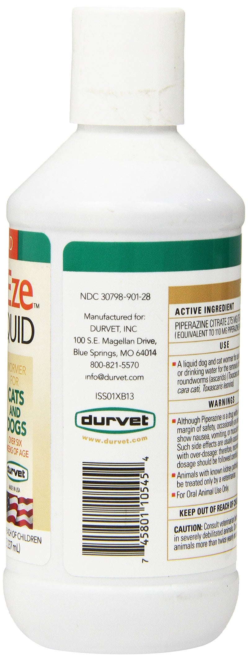 Durvet WormEze Liquid Canine & Feline Antihelmintic, 8 oz - Image 3