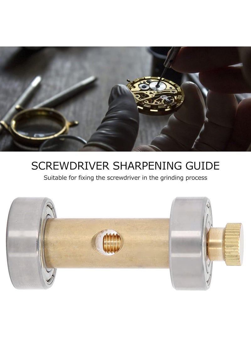 HURRISE Copper Watch Screwdriver Jig Sharpening Wristwatch Screwdriver Sharpener Repair Tool Watch Repair Accessory For Watchmakers  - Image 3