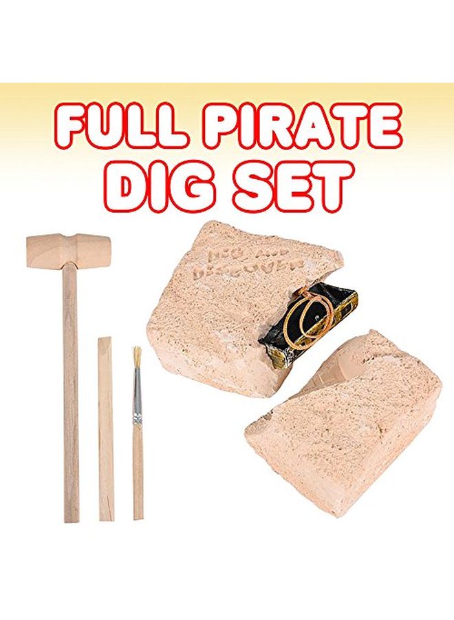 ArtCreativity Pirate Treasure Dig Kit For Kids Gem Excavation Set With Digging Tools Interactive Excavating Toys Great Birthday Gift Idea Contest Prize For Boys And Girls - Image 2