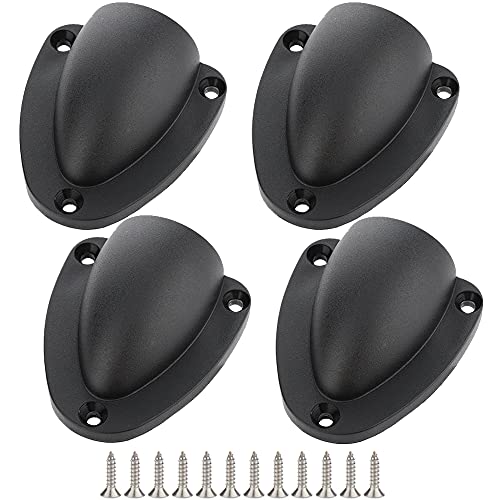 VTurboWay 4 Pcs Nylon 2-1/2" Marine Wire Cable Vent Cover, Clamshell Vent for Boat, Smooth Edge Thickness 1/8", Wire Vent Cover, Clamshell Vent, Free Installation Screws - Image 1
