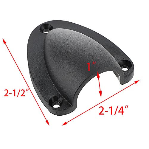 VTurboWay 4 Pcs Nylon 2-1/2" Marine Wire Cable Vent Cover, Clamshell Vent for Boat, Smooth Edge Thickness 1/8", Wire Vent Cover, Clamshell Vent, Free Installation Screws - Image 3