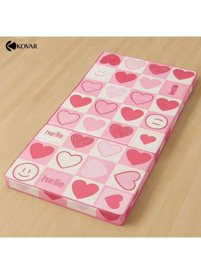 kovar مرتبة كوفار القابلة للطي الفاخرة، تصميم ثلاثي الطيات، رغوة عالية الكثافة ومهوّاة، محمولة - Image 2