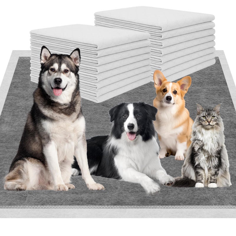 SUPRONLOVE Charcoal Puppy Pads 36"Ã—51", Ultra-Large Carbon Pee Pads for Dogs, Odor-Control Puppy Pads, 6-Layer Dog Training Pads, Ultra-Absorbent & Quick-Dry Black Dog Pads 40 Count - Image 1