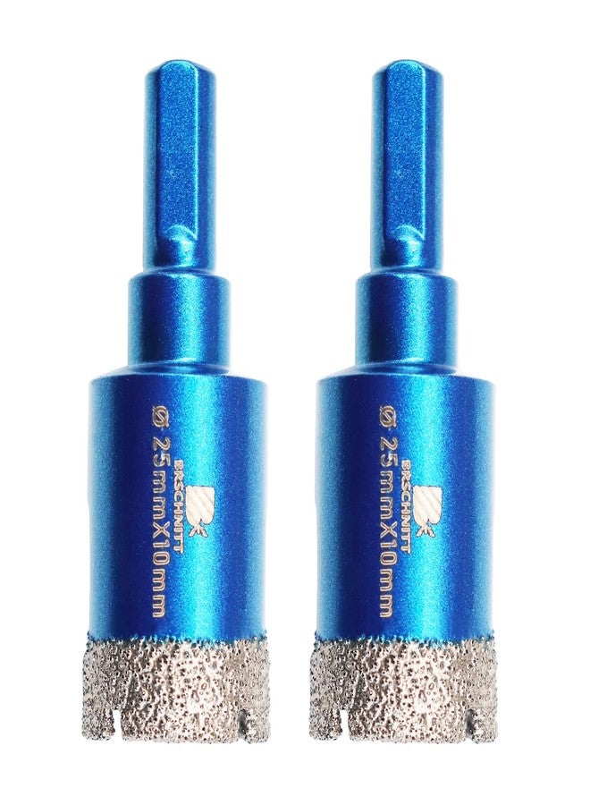 BRSCHNITT Dry Diamond Core Drill Bit Set,BRSCHNITT 2pcs 1 Inch (25 mm) Diamond Hole Saw Core Drill Bit with Triangle Shank for Porcelain Tile Ceramic Stone Granite Marble（1 pack/2pcs） - Image 1