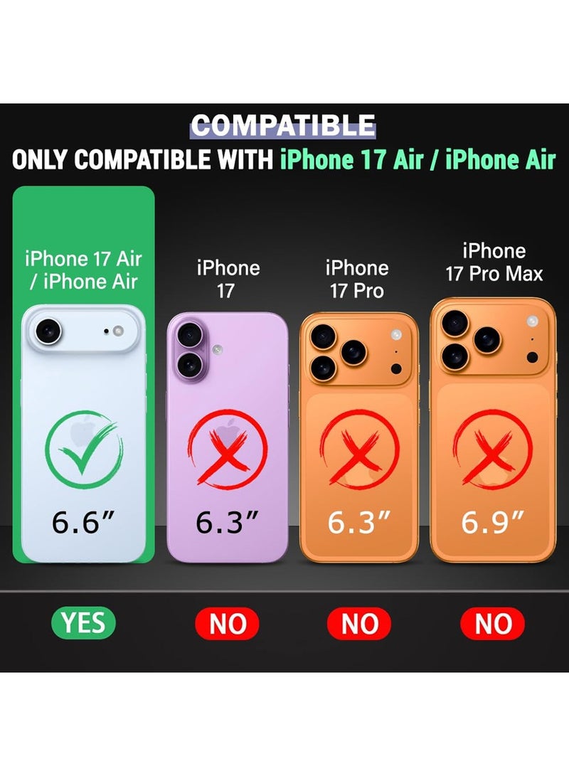 Techie iPhone 17 Air Case with MagSafe – Slim, Anti-Yellowing Transparent Back Cover with Camera Lens Protection, Magnetic Holder Wireless Charging Compatible - Clear - Image 5