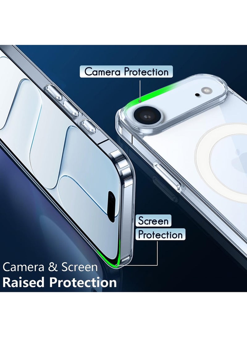 Techie iPhone 17 Air Case with MagSafe – Slim, Anti-Yellowing Transparent Back Cover with Camera Lens Protection, Magnetic Holder Wireless Charging Compatible - Clear - Image 2